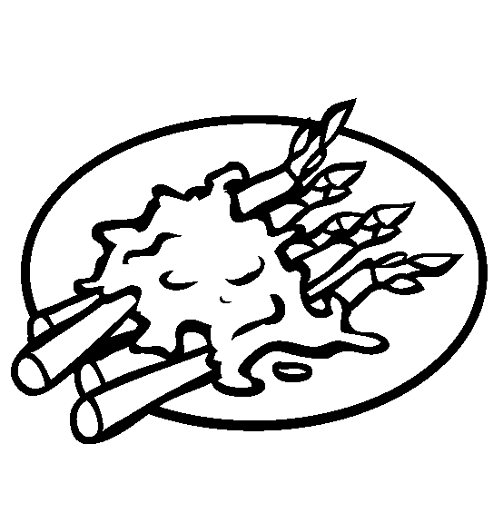 Asparagus With Grape Jelly Online Coloring Page